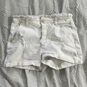White Ripped Justice Jean Shorts